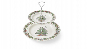 Блюдо двухъярусное Spode Рождественская ель Эксклюзив 27,5 см