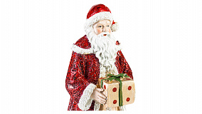 Фигурка новогодняя Lamart Noel Санта с подарками 25,5 см