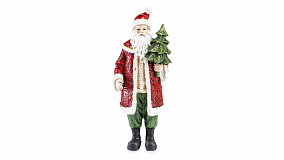 Фигурка новогодняя Lamart Noel Санта с елочкой 21,5 см