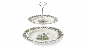 Блюдо двухъярусное Spode Рождественская ель Эксклюзив 27,5 см